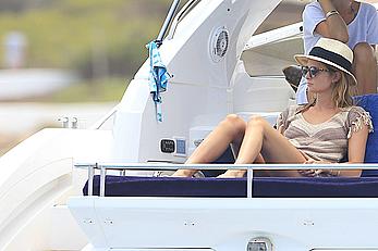 Millie Mackintosh topless on a yacht in Ibiza