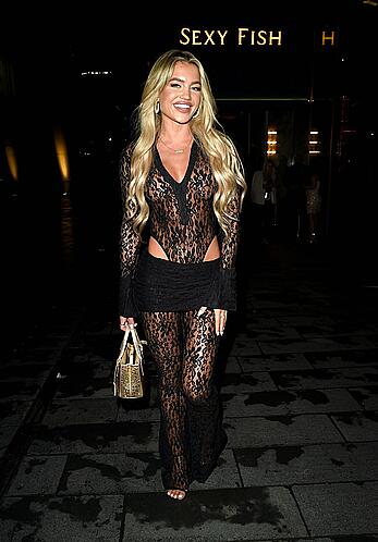 Molly Smith see through to tits on a girls night out in Manchester