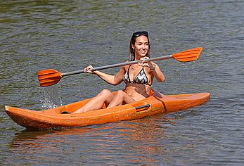 Myleene Klass paddleboarding in bikini candids in Sri Lanka