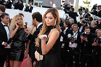 Nabilla Benattia wardrobe malfunction at Cannes Film Festival