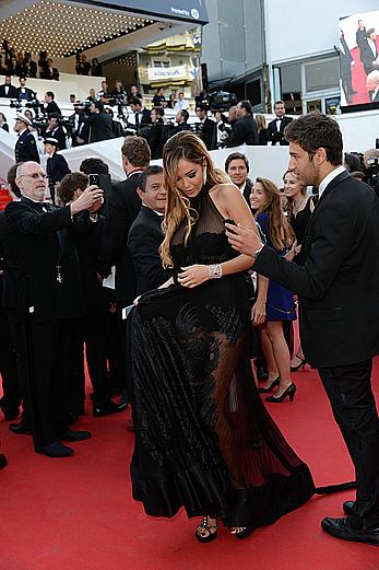 Nabilla Benattia wardrobe malfunction at Cannes Film Festival