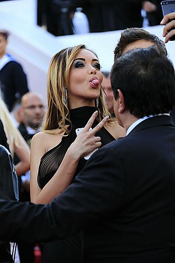 Nabilla Benattia wardrobe malfunction at Cannes Film Festival