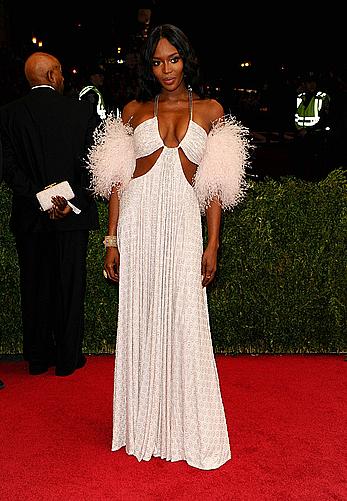 Naomi Campbell sexy cleavage at 2014 Costume Institute Benefit Metropolitan Museum of Art