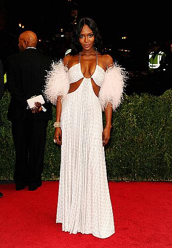 Naomi Campbell sexy cleavage at 2014 Costume Institute Benefit Metropolitan Museum of Art