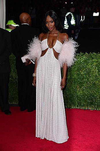 Naomi Campbell sexy cleavage at 2014 Costume Institute Benefit Metropolitan Museum of Art