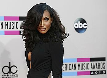 Naya Rivera sexy cleavage at 2013 American Music Awards in LA