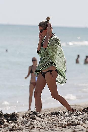 Nicky Hilton in a bikini at a beach in Miami