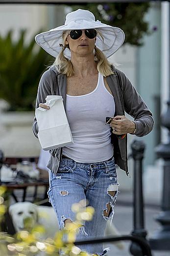 Nicollette Sheridan in see through shirt