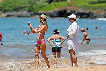 Paige Butcher looking sexy in a bikini in Maui