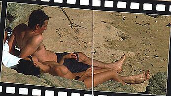 Penelope Cruz  sunbathing topless paparazzi shots