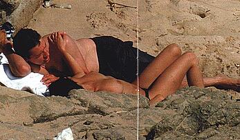 Penelope Cruz  sunbathing topless paparazzi shots