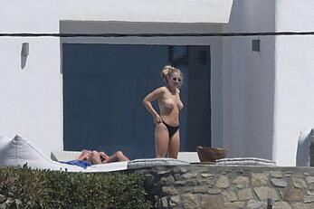 Perrie Edwards and Ellie Hemmings topless in Mykonos