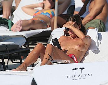 Petra Kladivova sunbathing topless