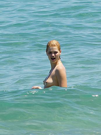 Pixie Geldof caught topless on the Beach in Ibiza