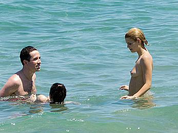 Pixie Geldof caught topless on the Beach in Ibiza