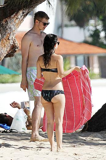 Rachel Bilson wearing a bikini in Barbados