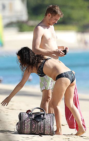 Rachel Bilson wearing a bikini in Barbados