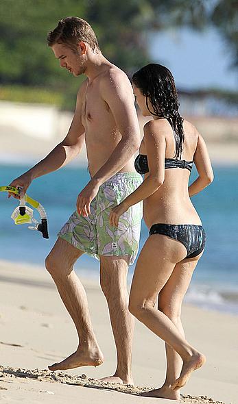 Rachel Bilson wearing a bikini in Barbados