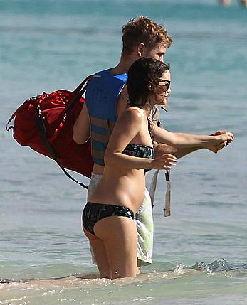 Rachel Bilson wearing a bikini in Barbados