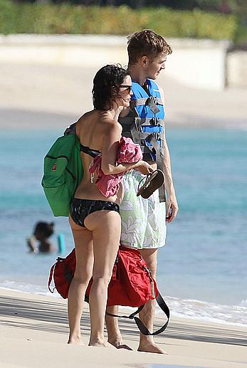 Rachel Bilson wearing a bikini in Barbados