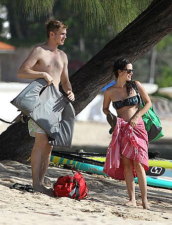 Rachel Bilson wearing a bikini in Barbados