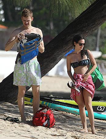 Rachel Bilson wearing a bikini in Barbados