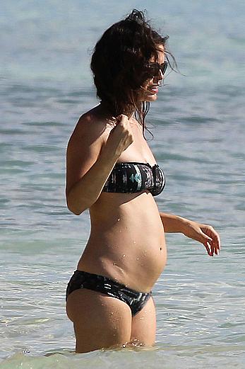 Rachel Bilson wearing a bikini in Barbados