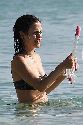 Rachel Bilson wearing a bikini in Barbados