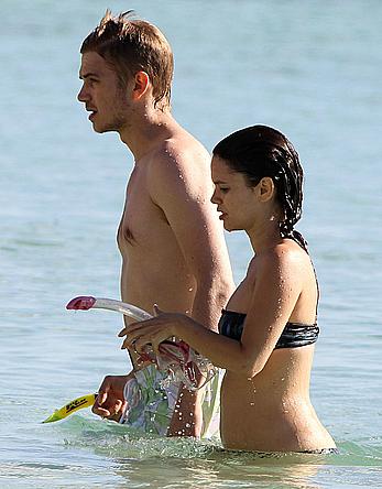 Rachel Bilson wearing a bikini in Barbados