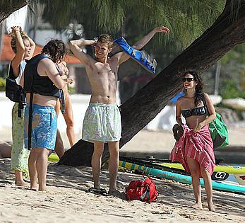 Rachel Bilson wearing a bikini in Barbados