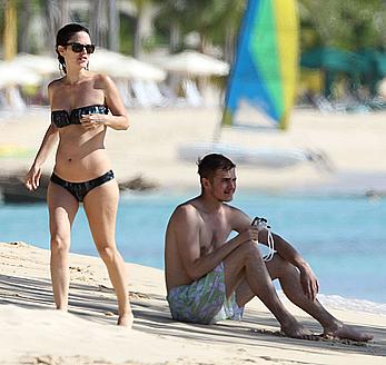 Rachel Bilson wearing a bikini in Barbados