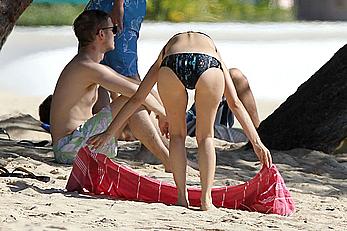 Rachel Bilson wearing a bikini in Barbados