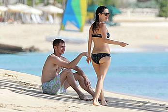 Rachel Bilson wearing a bikini in Barbados