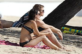 Rachel Bilson wearing a bikini in Barbados