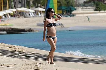 Rachel Bilson wearing a bikini in Barbados