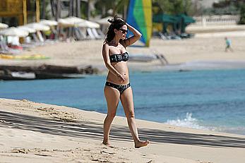 Rachel Bilson wearing a bikini in Barbados