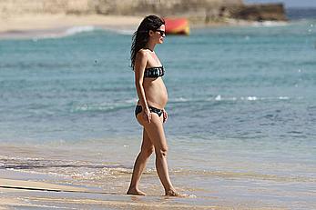 Rachel Bilson wearing a bikini in Barbados