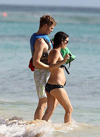 Rachel Bilson wearing a bikini in Barbados