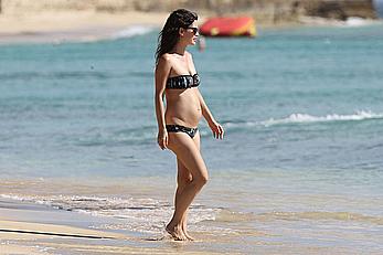 Rachel Bilson wearing a bikini in Barbados