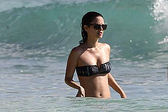 Rachel Bilson wearing a bikini in Barbados