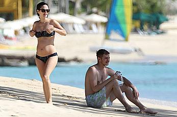 Rachel Bilson wearing a bikini in Barbados