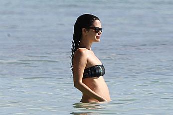 Rachel Bilson wearing a bikini in Barbados