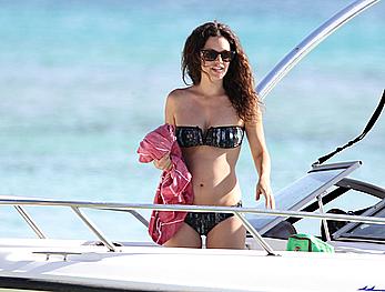 Rachel Bilson wearing a bikini in Barbados