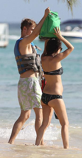 Rachel Bilson wearing a bikini in Barbados