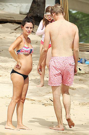 Rachel Bilson wearing a bikini in Barbados