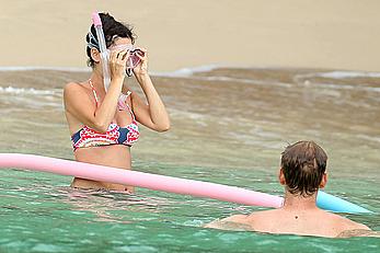 Rachel Bilson wearing a bikini in Barbados