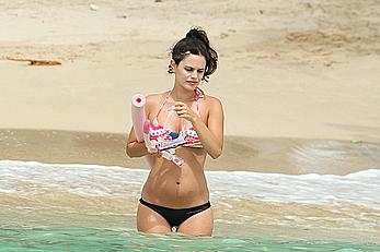 Rachel Bilson wearing a bikini in Barbados