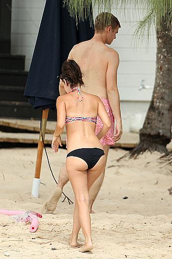 Rachel Bilson wearing a bikini in Barbados