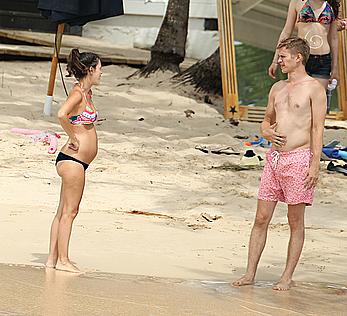 Rachel Bilson wearing a bikini in Barbados