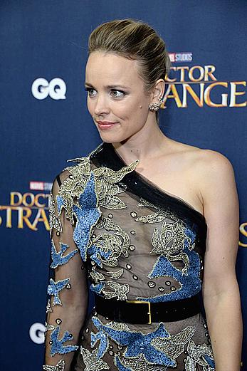 Rachel McAdams without pants under see through dress at Doctor Strange screening in London